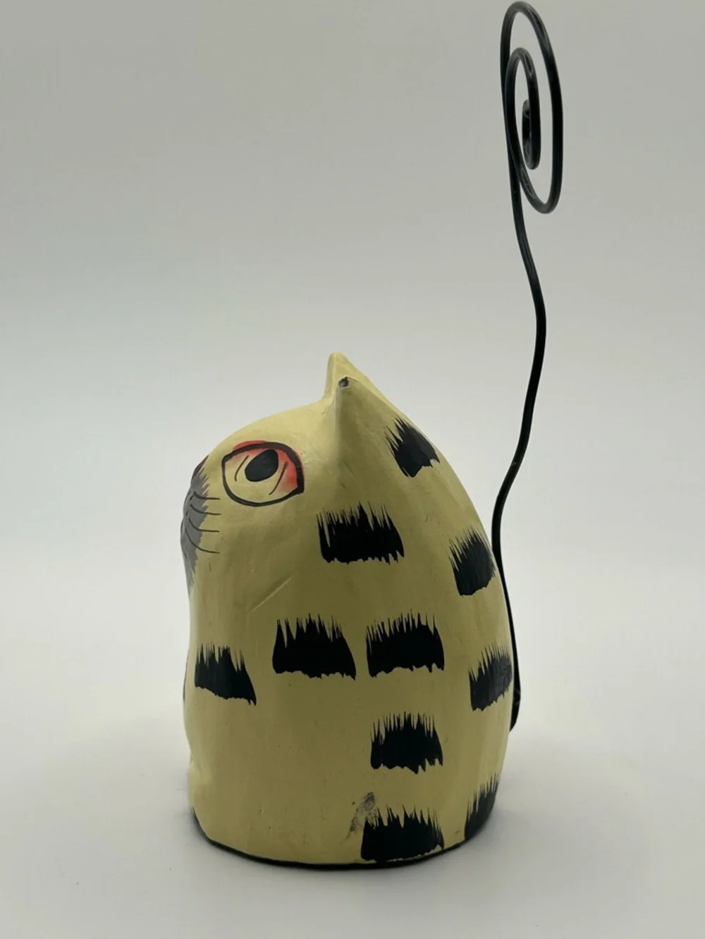 Hand-Painted Cream Cat Photo/Note Holder